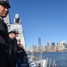 USS New York transits into New York City