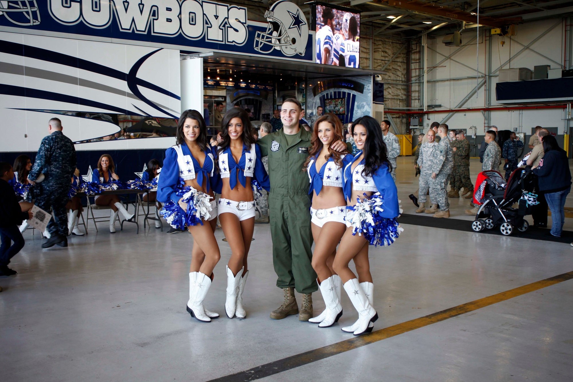 As a daughter of a Marine - Dallas Cowboys Cheerleaders