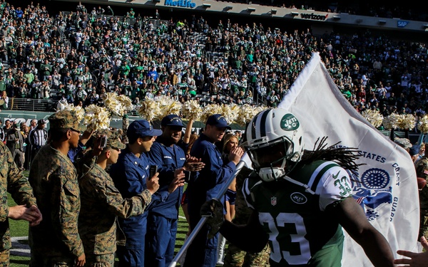 Marines part of New York Jets pre-game ceremony