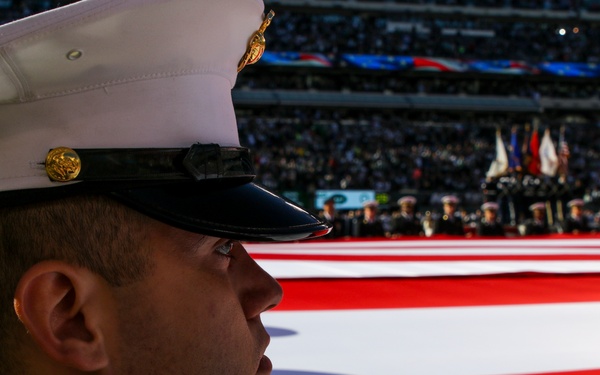 Marines part of New York Jets pre-game ceremony