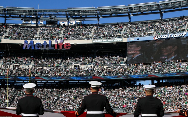 Marines part of New York Jets pre-game ceremony