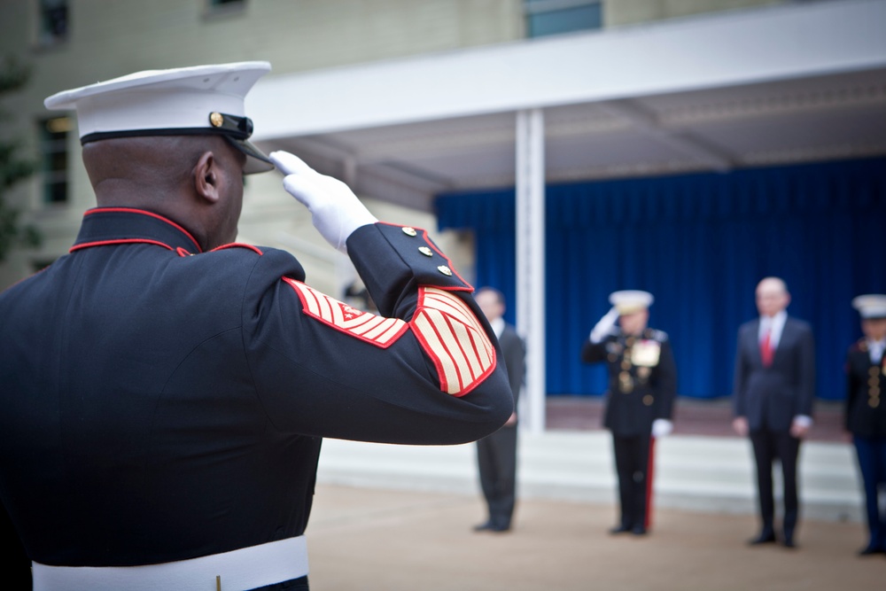 Pentagon Cake Cutting Ceremony