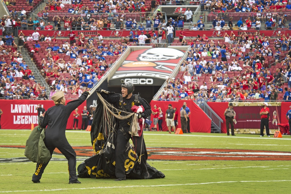 SOCOM helps kick off NFL game at Raymond James Stadium