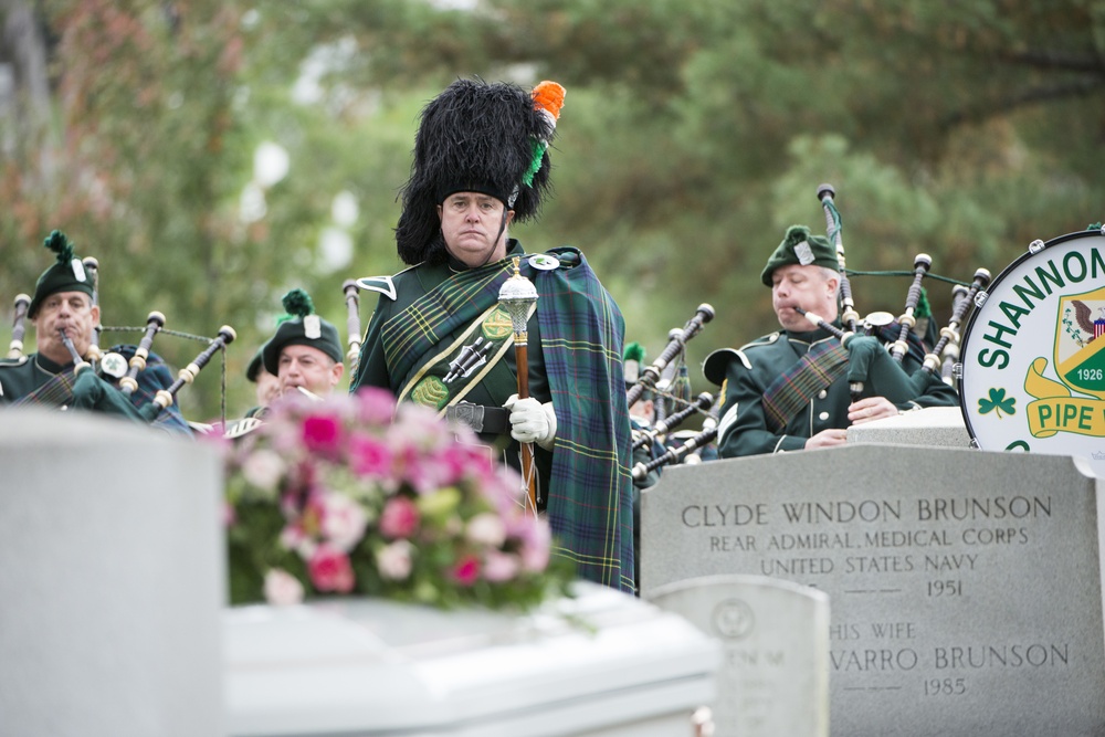 Graveside service of Maureen Fitzsimons Blair, also known as Maureen O’Hara, in Arlington National Cemetery