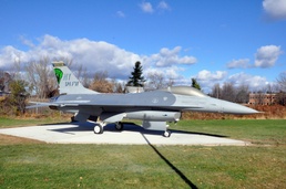 F-16 becomes historic display at New York National Guard headquarters