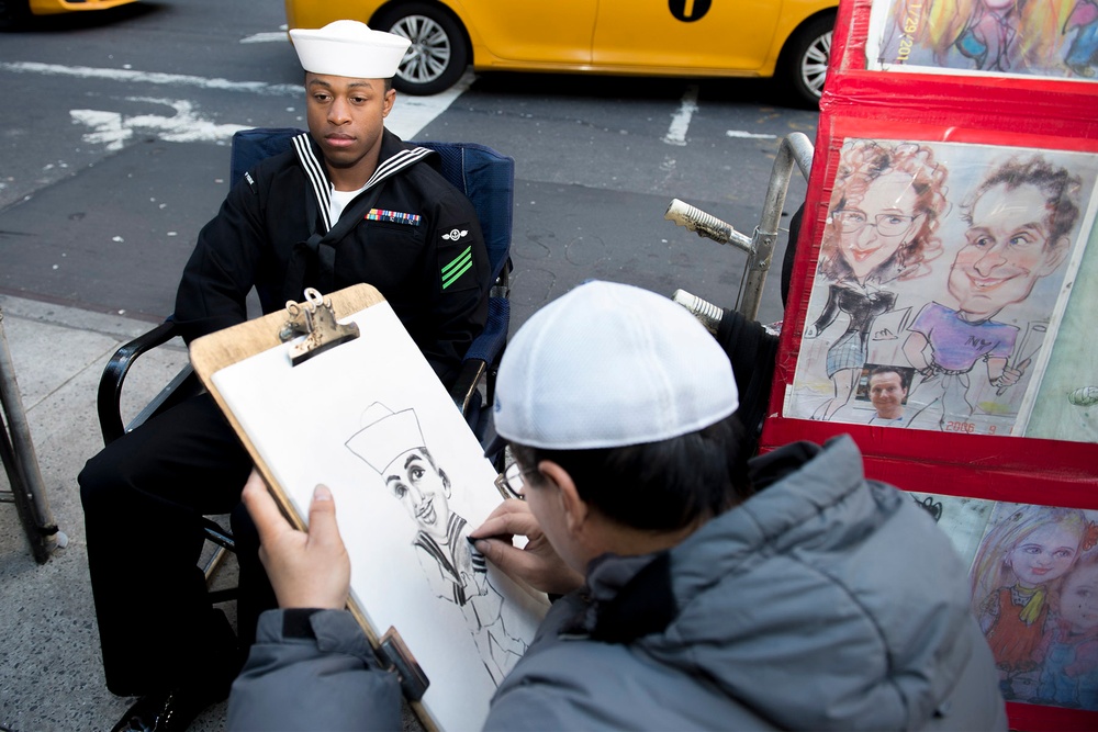 USS New York Sailors on liberty in NYC