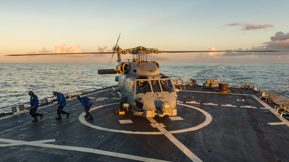 USS Stout flight operations