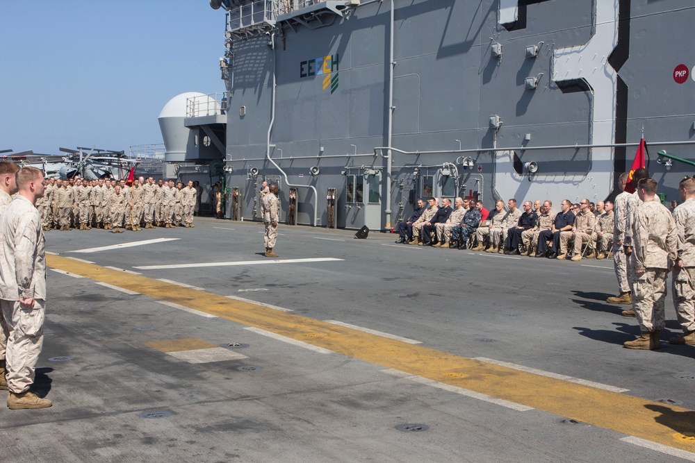 US Marines celebrate birthday at sea