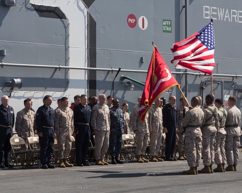 US Marines celebrate birthday at sea