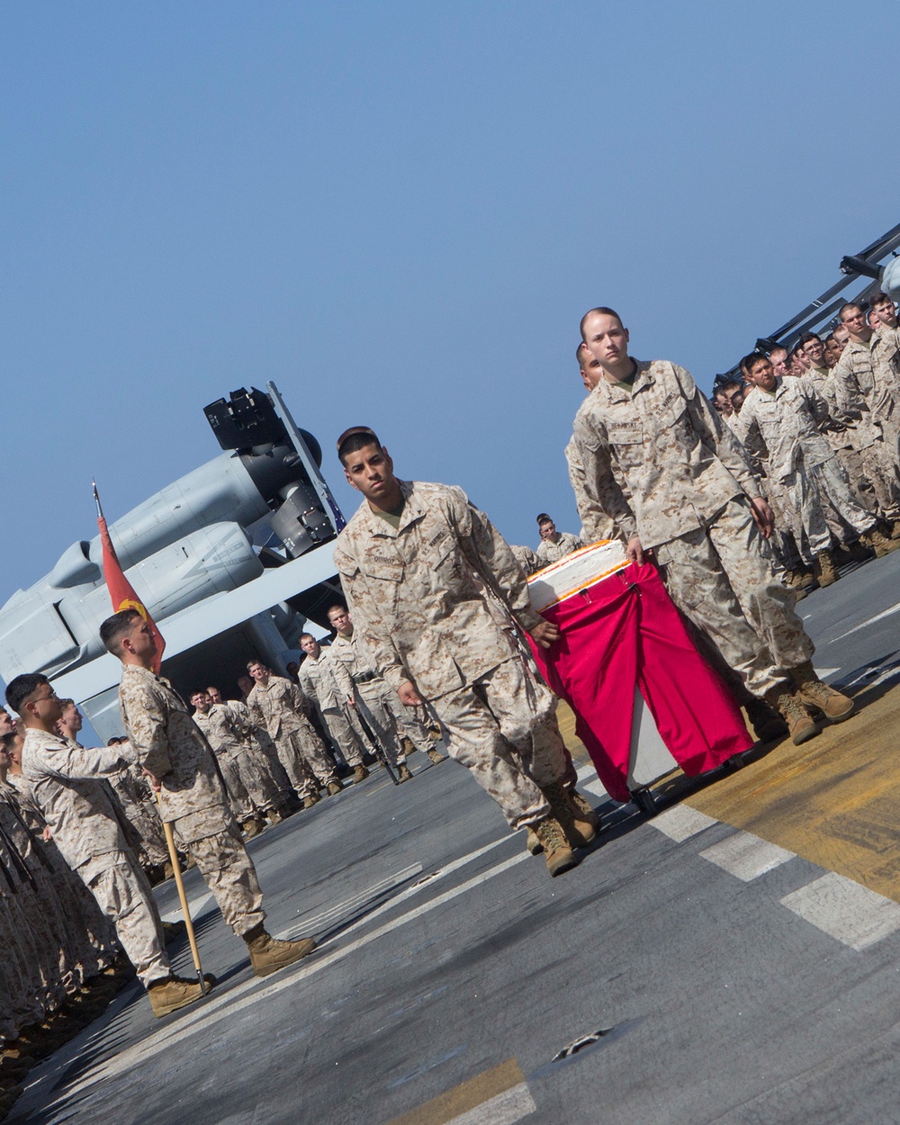 US Marines celebrate birthday at sea