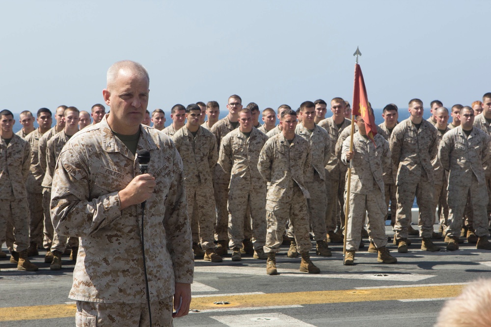 US Marines celebrate birthday at sea