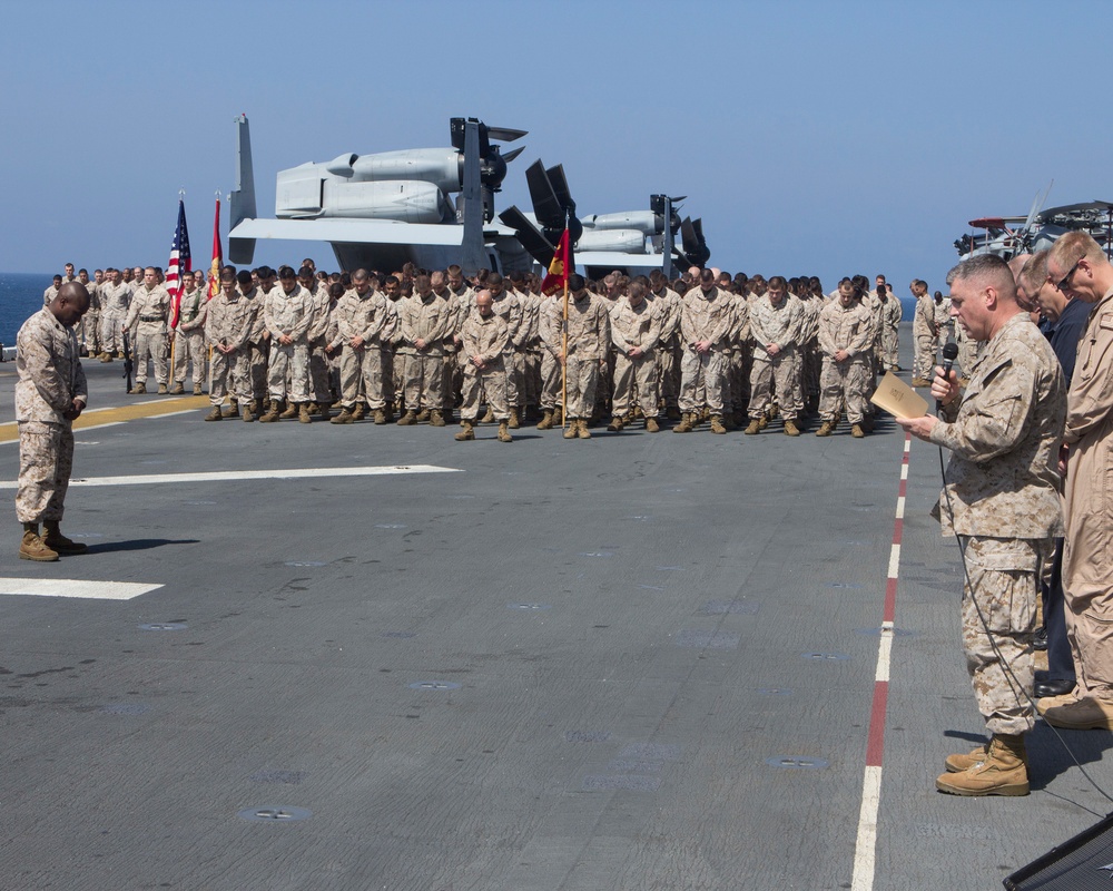 US Marines celebrate birthday at sea