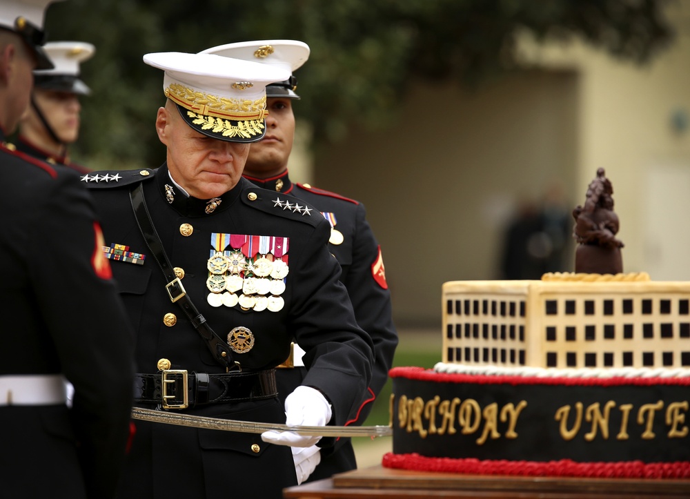 Commandant, Sergeant Major of the Marine Corps celebrate 240th Marine Corps Birthday