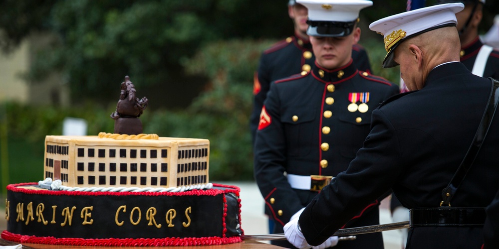 Commandant, Sergeant Major of the Marine Corps celebrate 240th Marine Corps Birthday