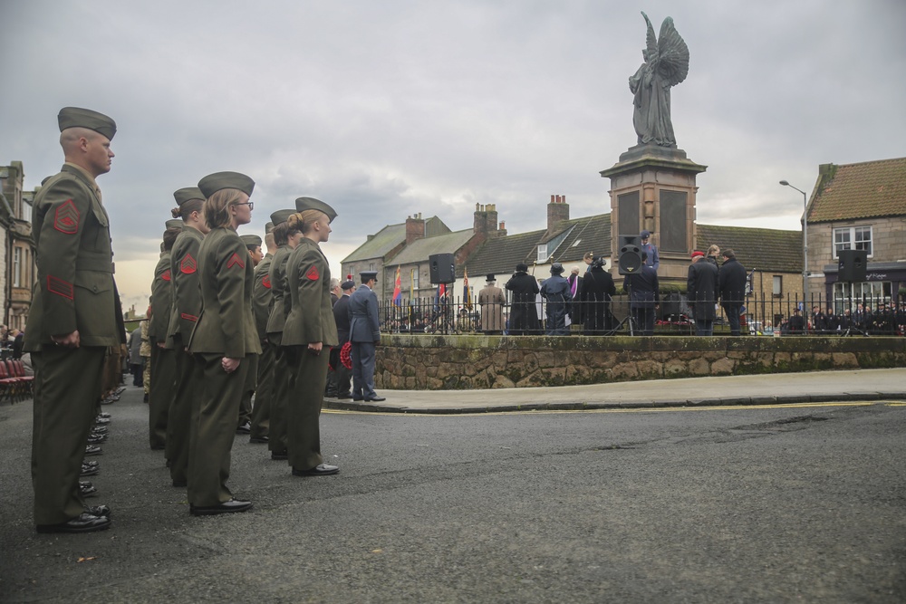 U.S. Marines join British forces for Remembrance Day Parade