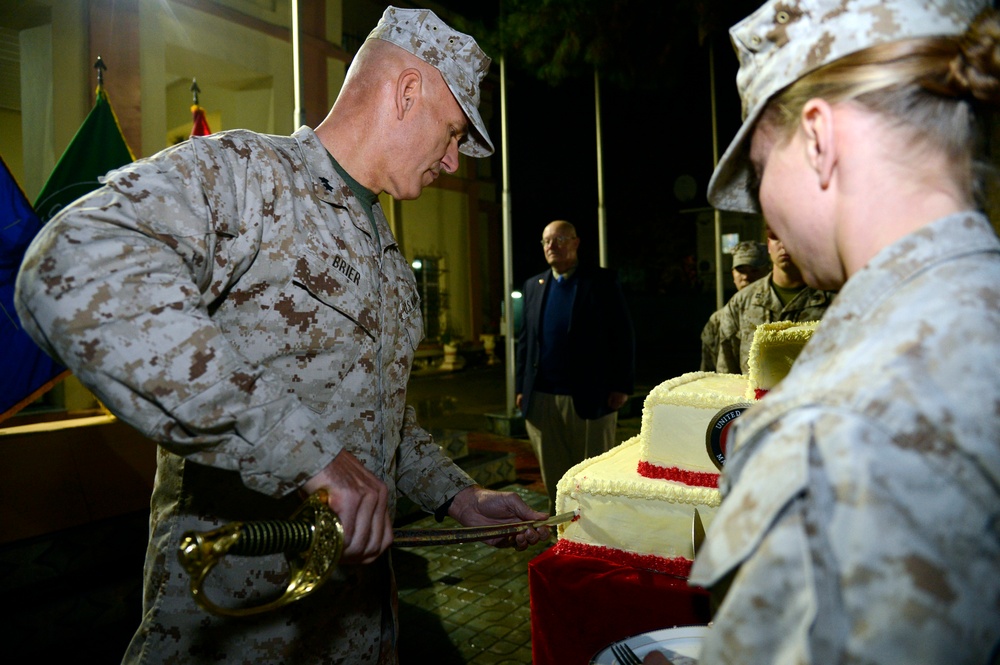 Marine Corps 240th Birthday Cake Cutting Ceremony - Camp Resolute Support, Kabul, Afghanistan