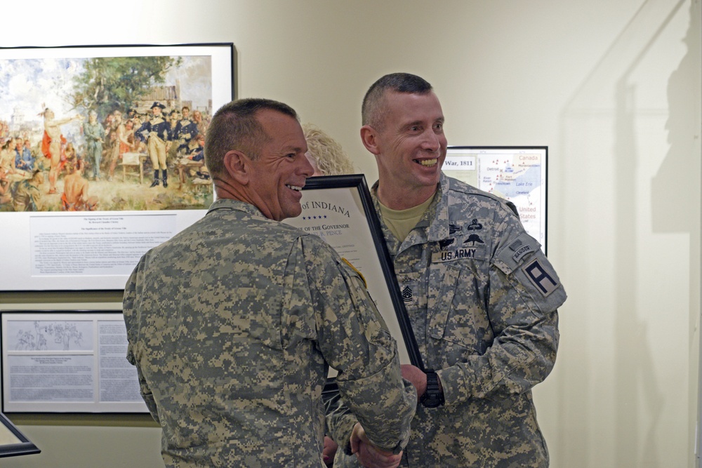 CSM Royce Manis receives 'Hoosier Award'