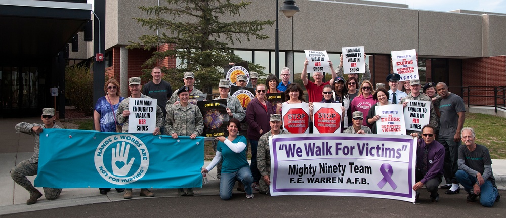 Walk, rally brings awareness of domestic violence to base