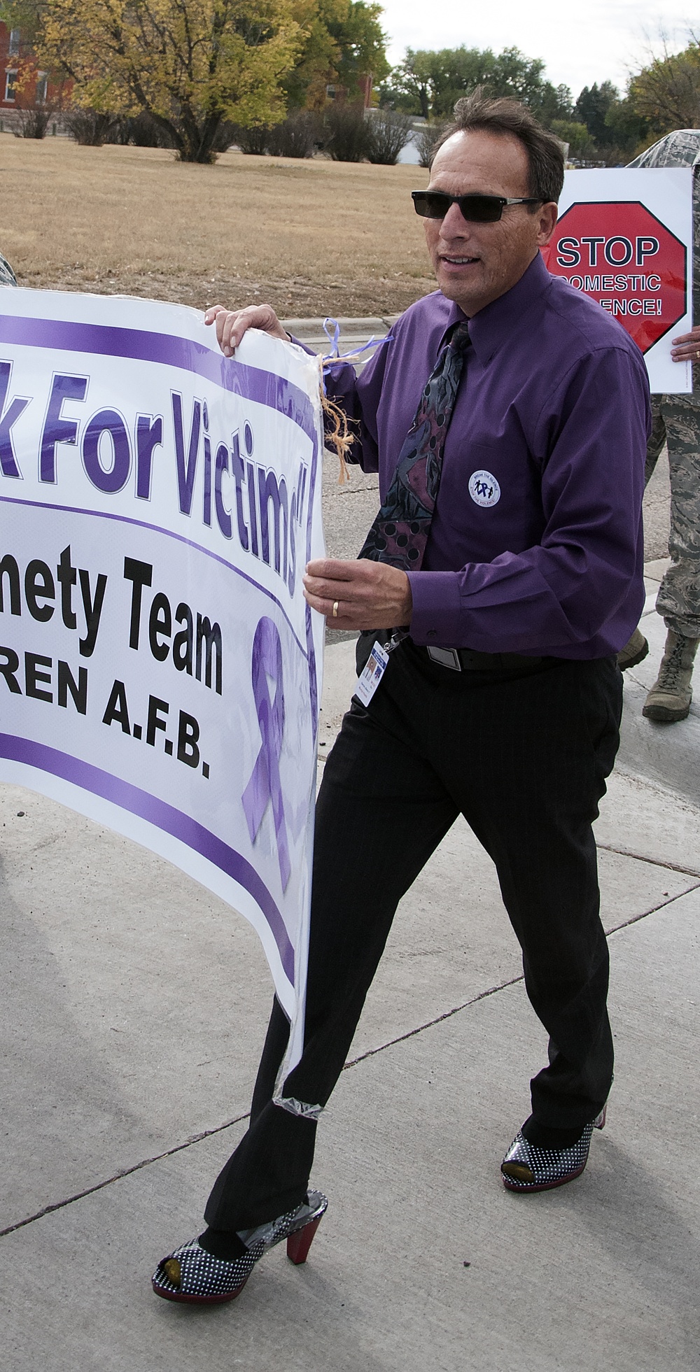 Walk, rally brings awareness of domestic violence to base