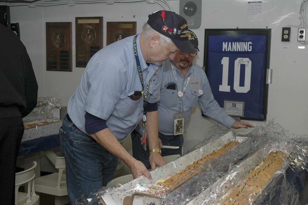 Navy League NYC delivers hoagies to the USS New York (LPD 21)