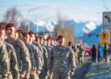 Alaska Air Guardsmen celebrate service in Anchorage’s first-ever Veterans Day Parade