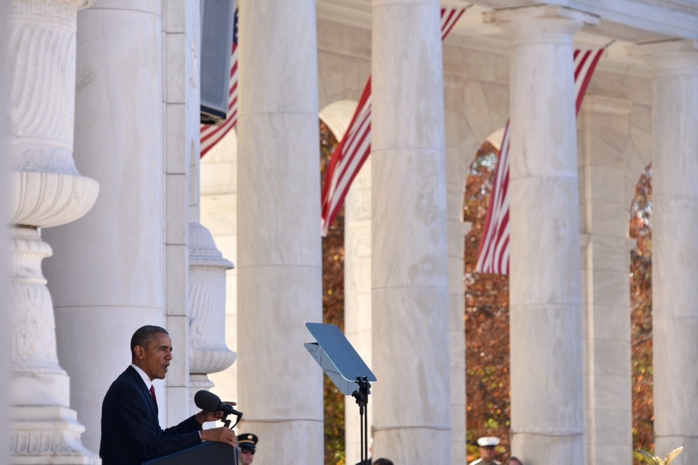 President delivers Veterans Day address at Arlington National Cemetery