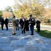 Secretary of defense and his wife arrive at the 62nd annual national Veterans Day observance at Arlington National Cemetery