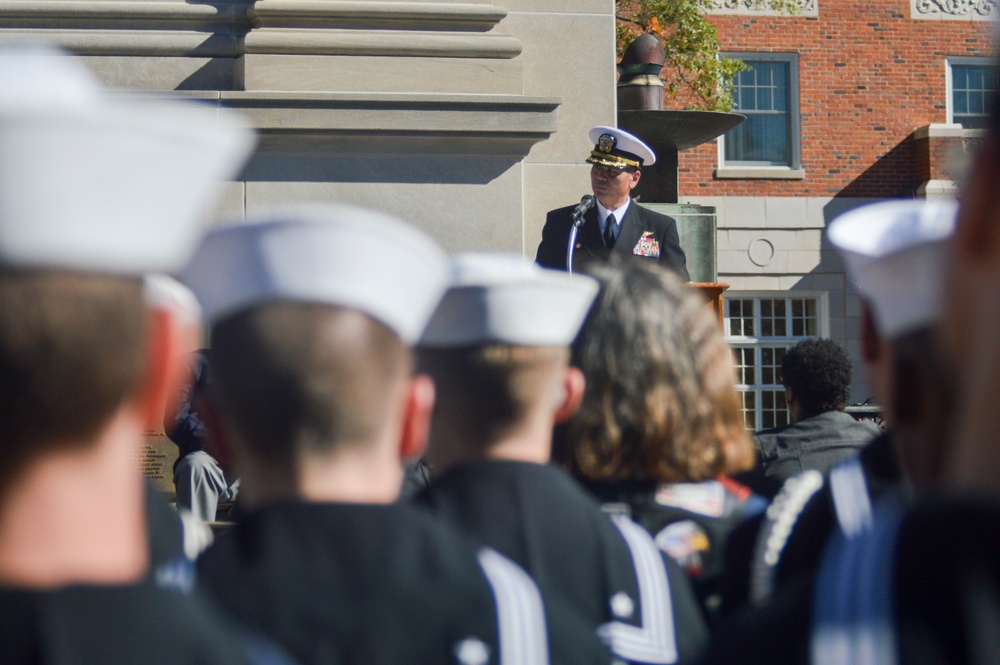 USS Abraham Lincoln participates in Newport News Veterans Day ceremony