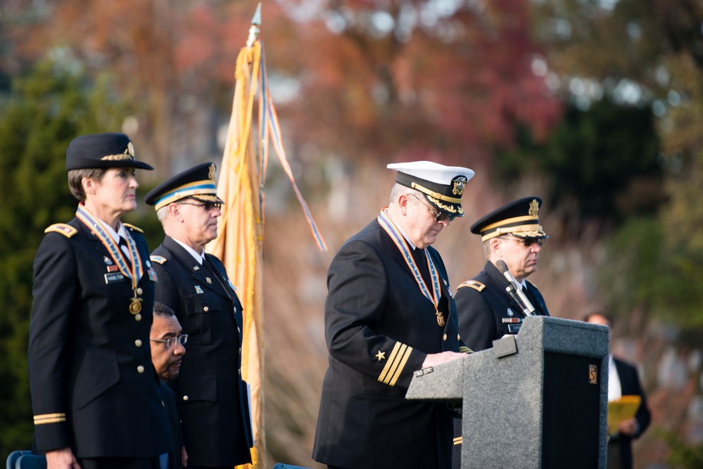 The Military Order of the World Wars holds a memorial service for General of the Armies John J. Pershing in Arlington National Cemetery