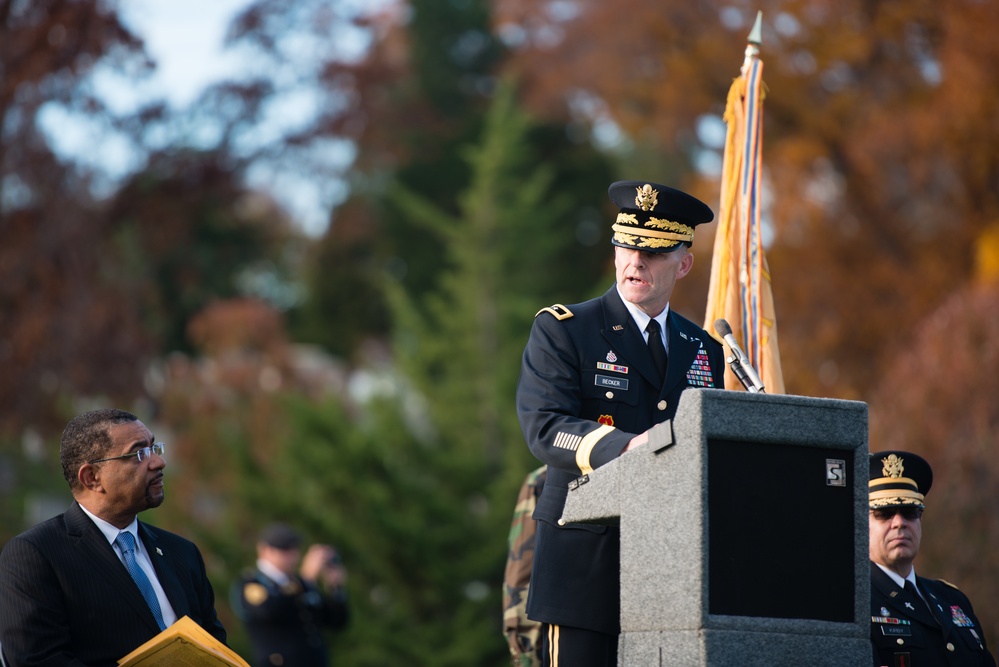 The Military Order of the World Wars holds a memorial service for General of the Armies John J. Pershing in Arlington National Cemetery