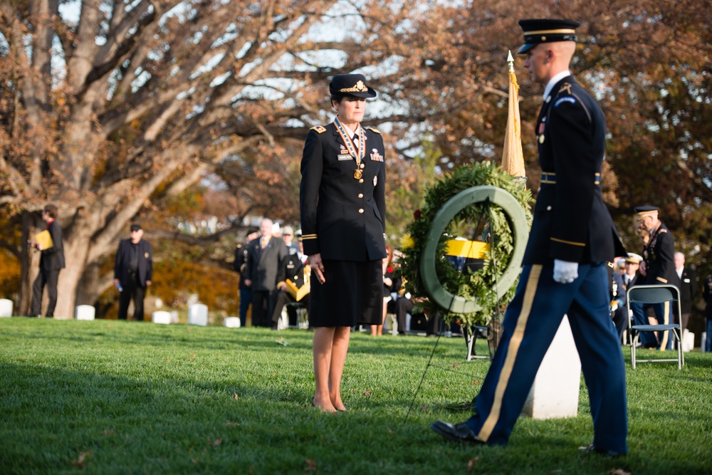 The Military Order of the World Wars holds a memorial service for General of the Armies John J. Pershing in Arlington National Cemetery