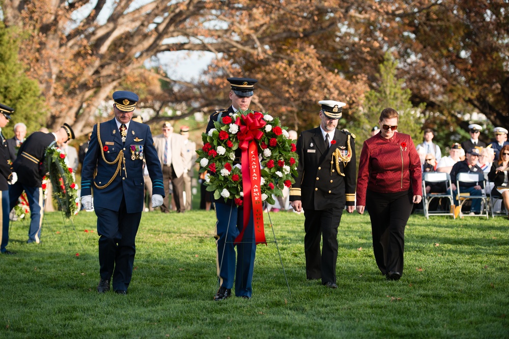 The Military Order of the World Wars holds a memorial service for General of the Armies John J. Pershing in Arlington National Cemetery