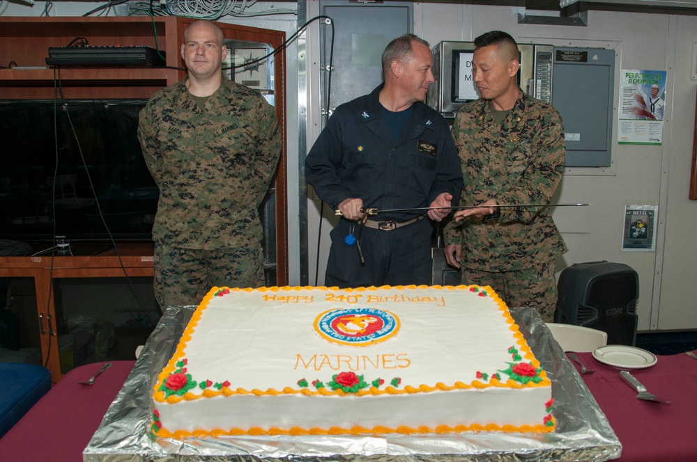 USS Bonhomme Richard celebrates Marine Corps birthday