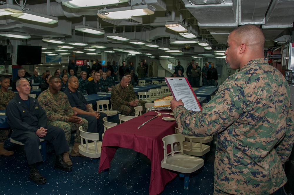 USS Bonhomme Richard celebrates Marine Corps birthday