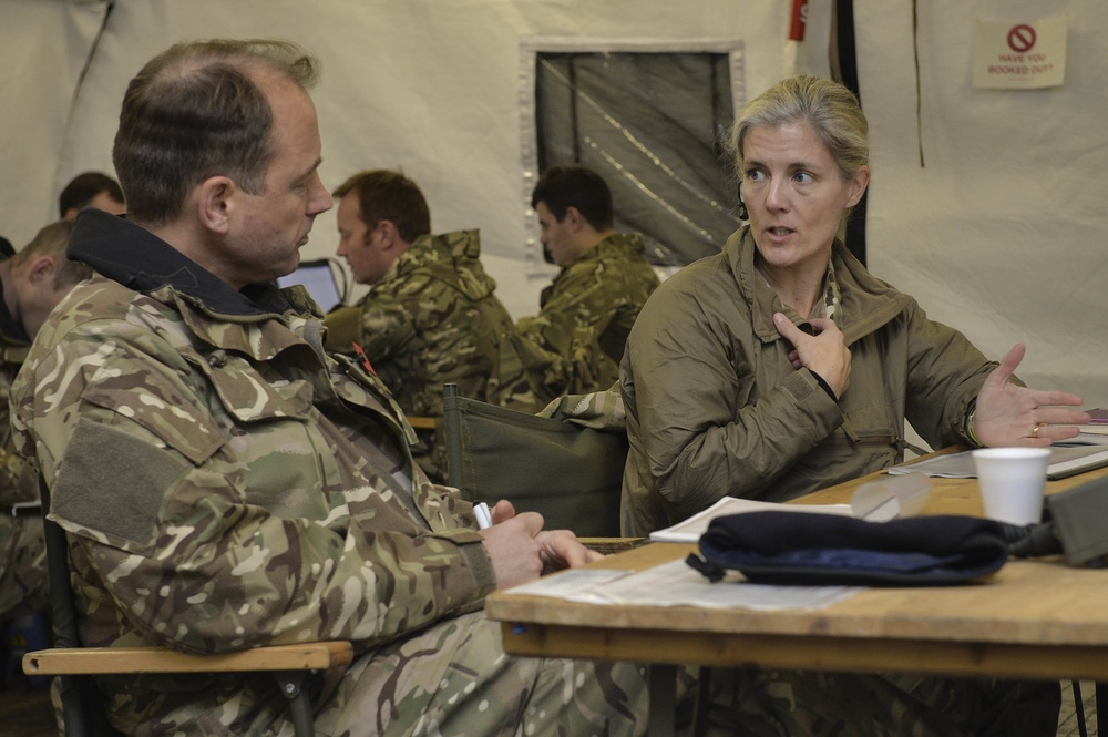 Maj. Gen. Stuart Skeates, Commander, UK Standing Joint Force Headquarters visit to HQ ARRC