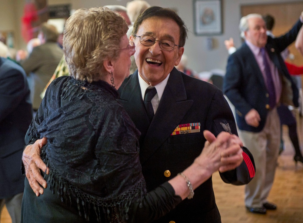 Naval Station Everett Sailors dance with veterans