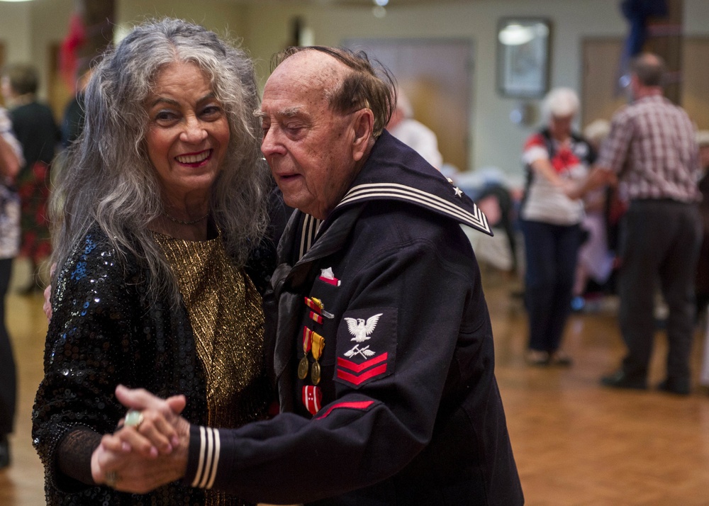Naval Station Everett Sailors dance with veterans
