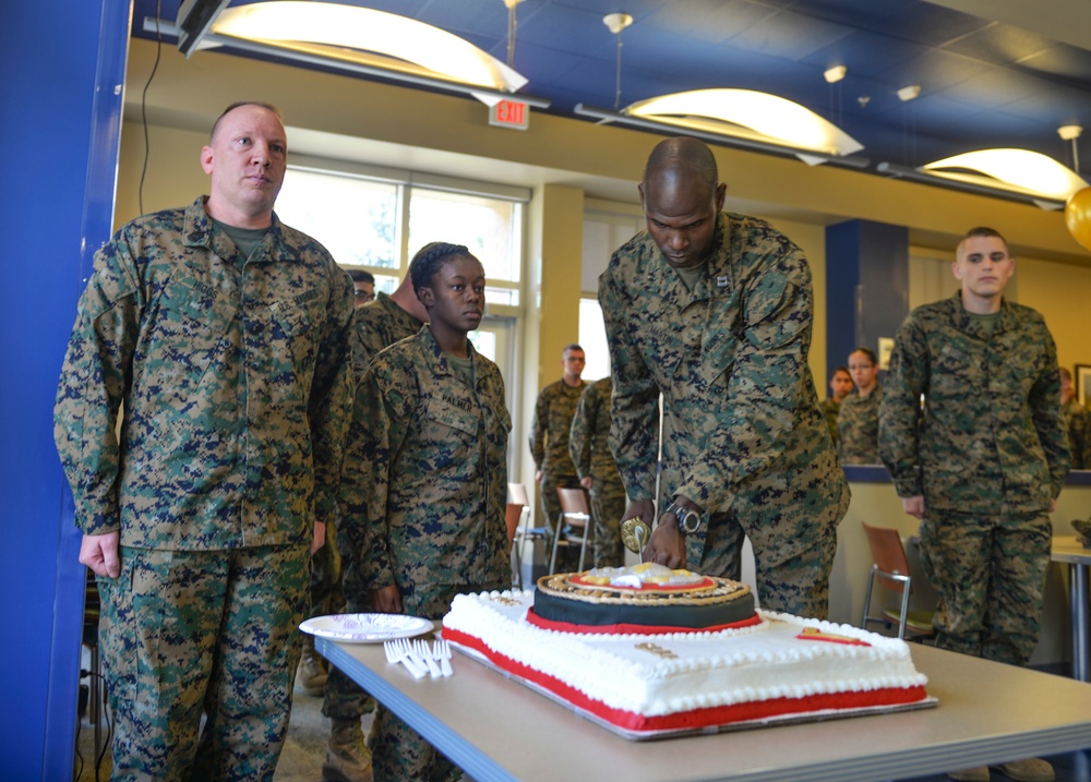 Marines celebrate birthday at 33rd Fighter Wing