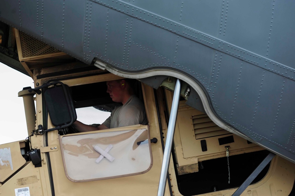 Humvee hides in 130