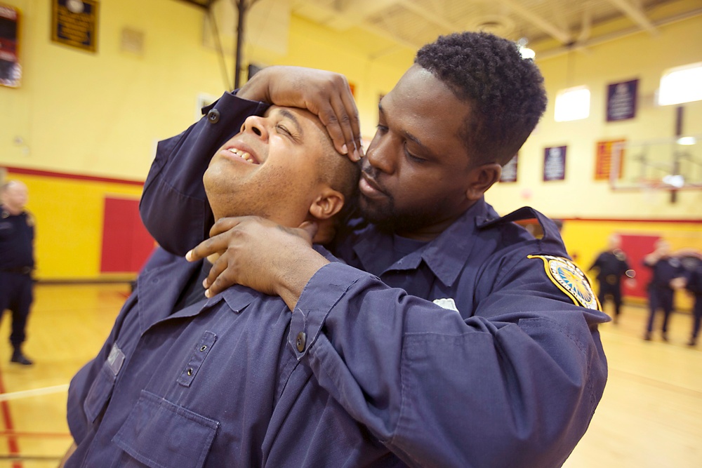 Joint base law enforcement undergo tough training to maintain readiness