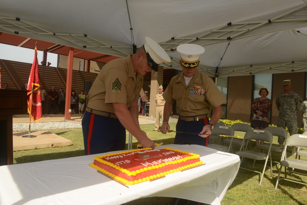US Marine Corps cake cutting
