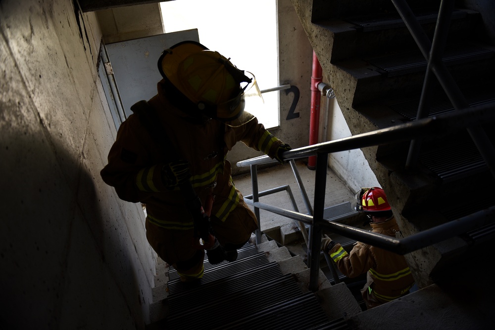 Firefighters train during simulated structure fire exercise