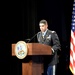 Retired Army Capt. Florent Groberg speaks at his Medal of Honor Hall of Heroes induction ceremony