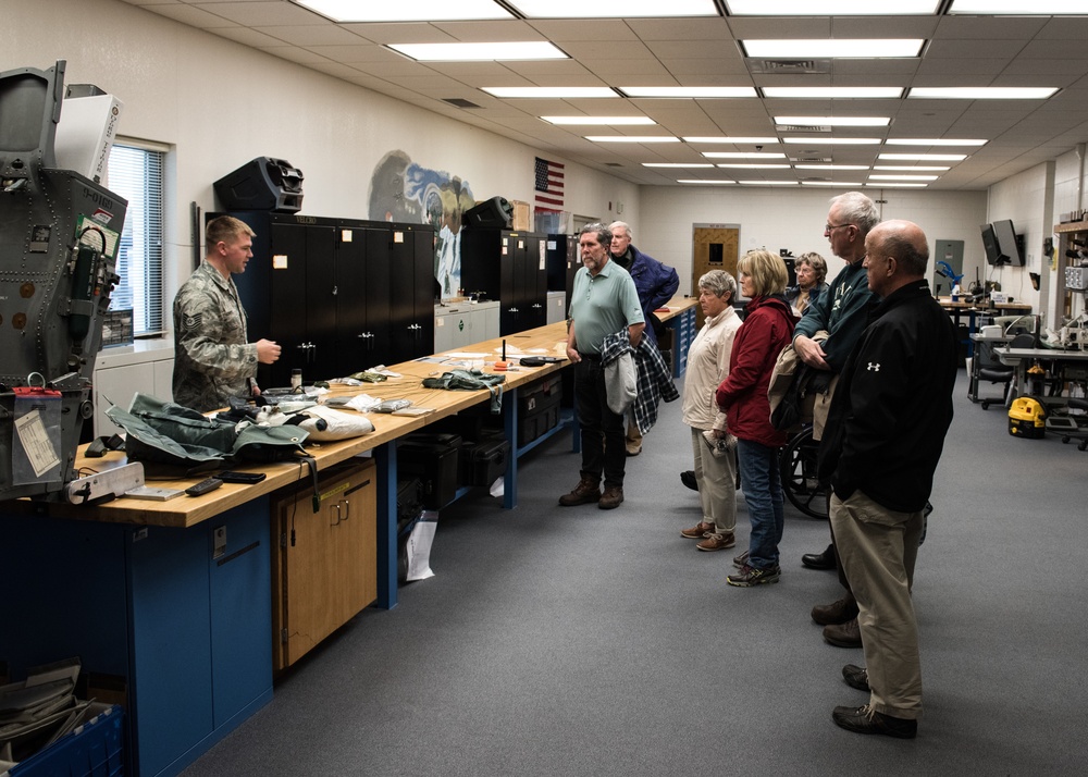 Members of the Hillcrest Country Club visit Gowen Field