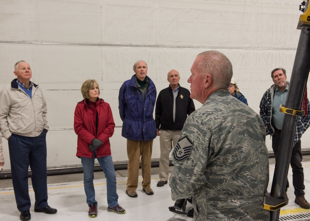 Members of the Hillcrest Country Club visit Gowen Field