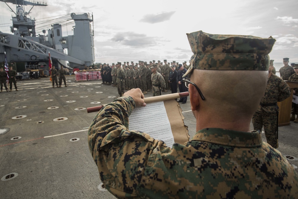 Marines celebrate Corps’ birthday aboard USS Rushmore