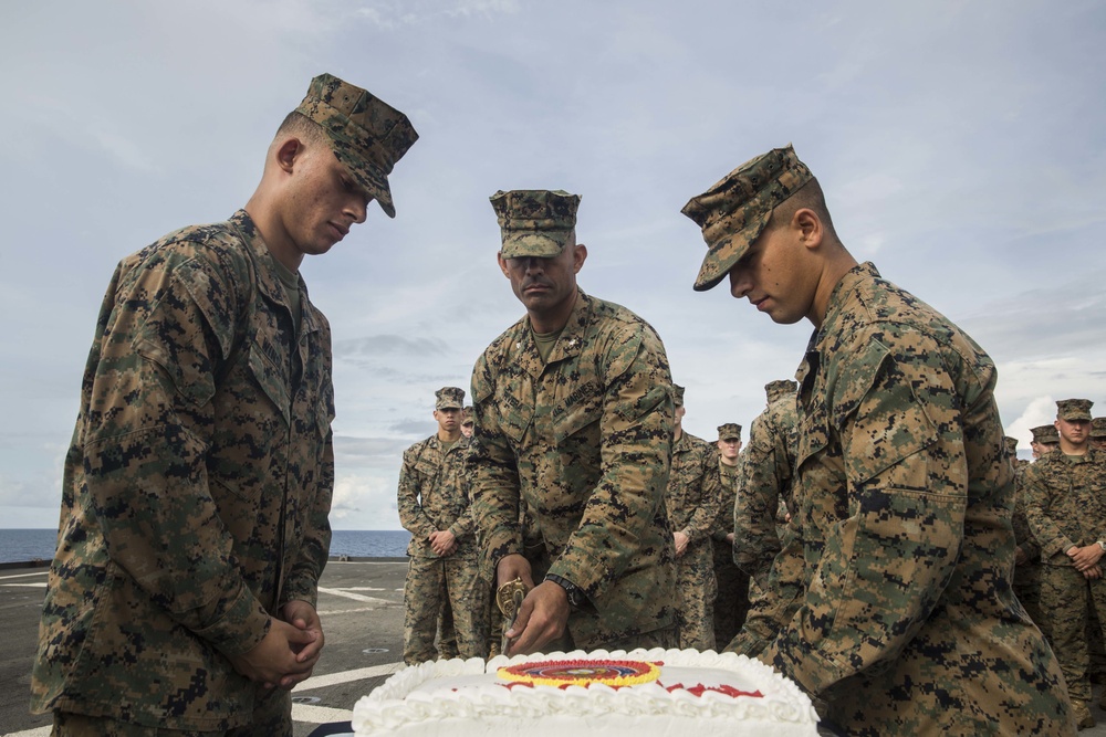 Marines celebrate Corps’ birthday aboard USS Rushmore