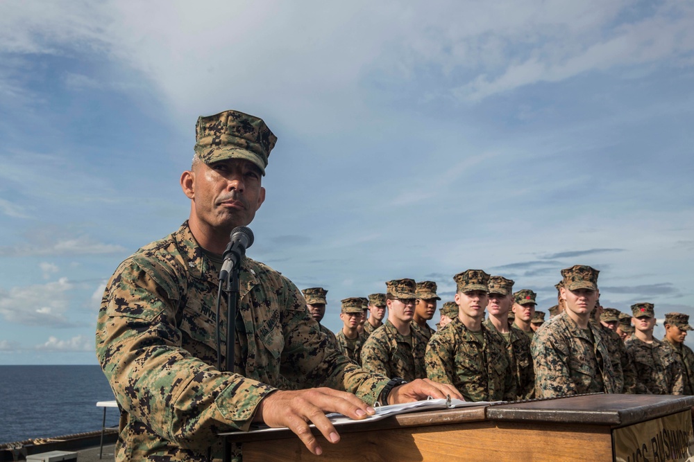 Marines celebrate Corps’ birthday aboard USS Rushmore