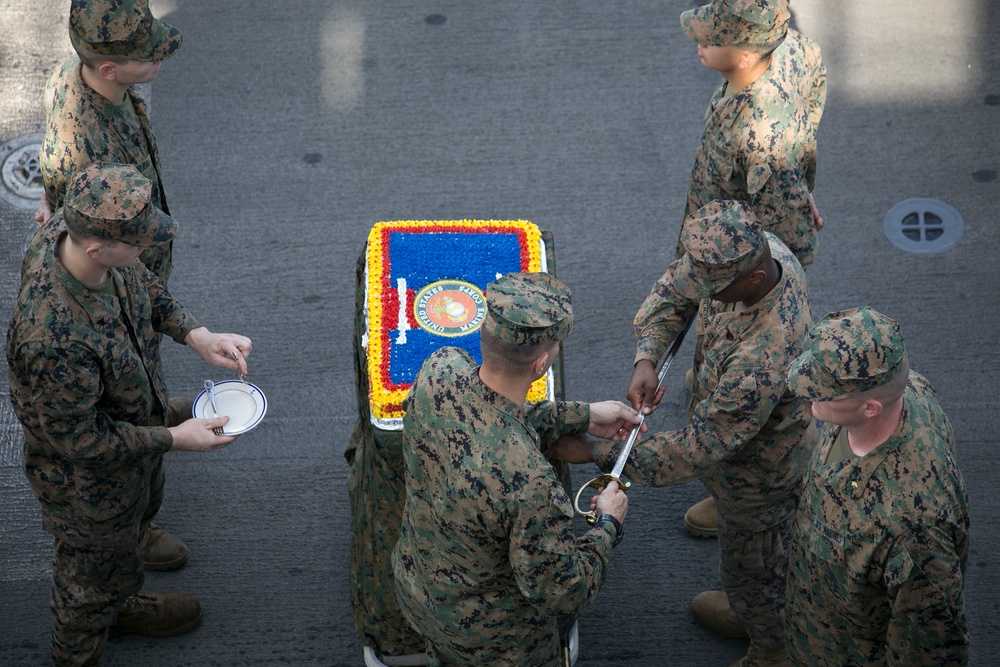 15th MEU Marines celebrate birthday aboard USS Essex