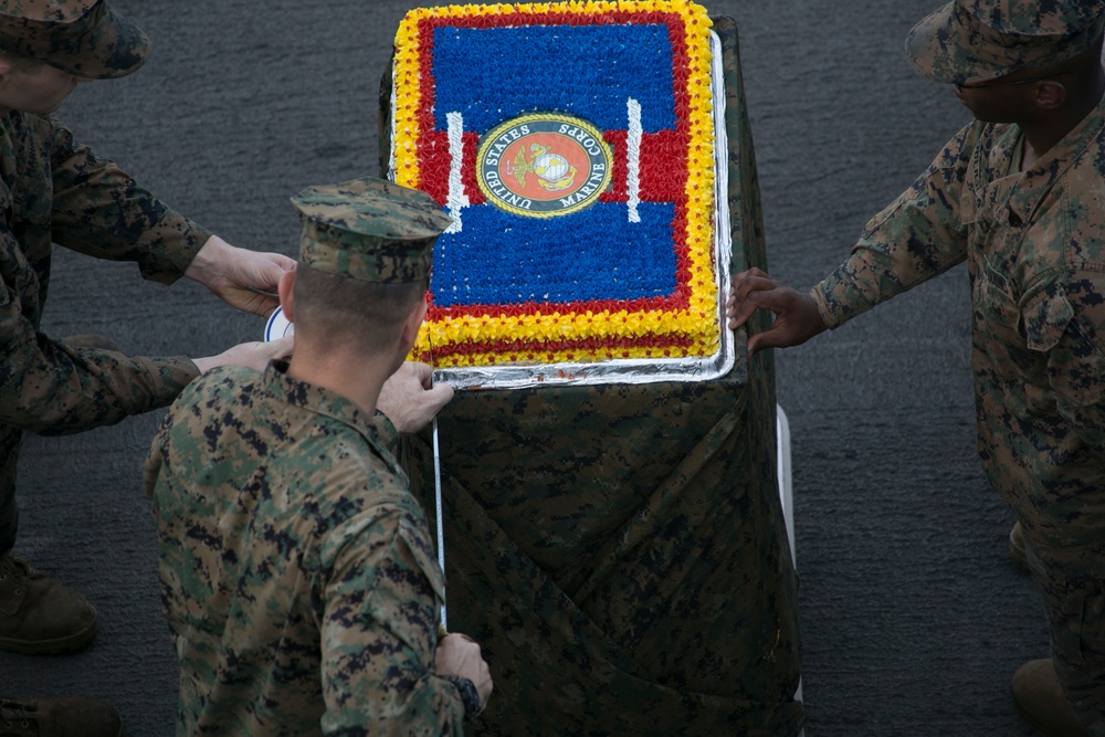 15th MEU Marines celebrate birthday aboard USS Essex